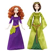Disney Brave Queen Elinore and Merida Dolls Set